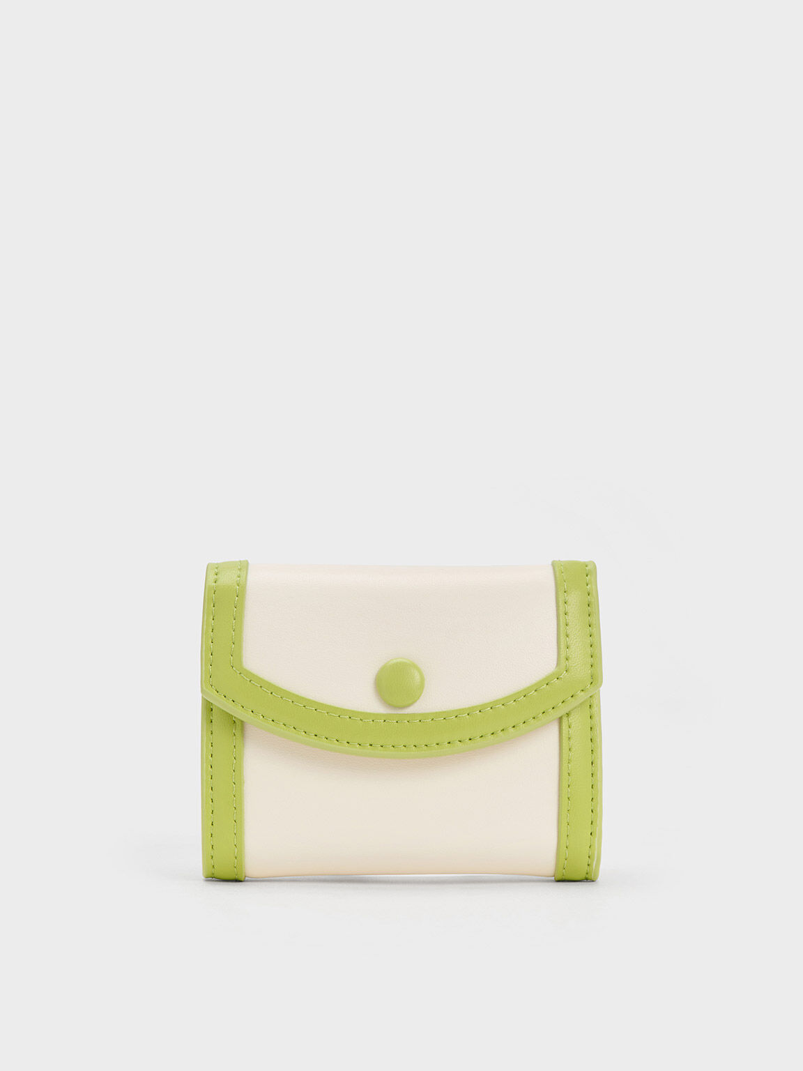 Cartera pequeña Alouette con puntadas contraste, Crema, hi-res