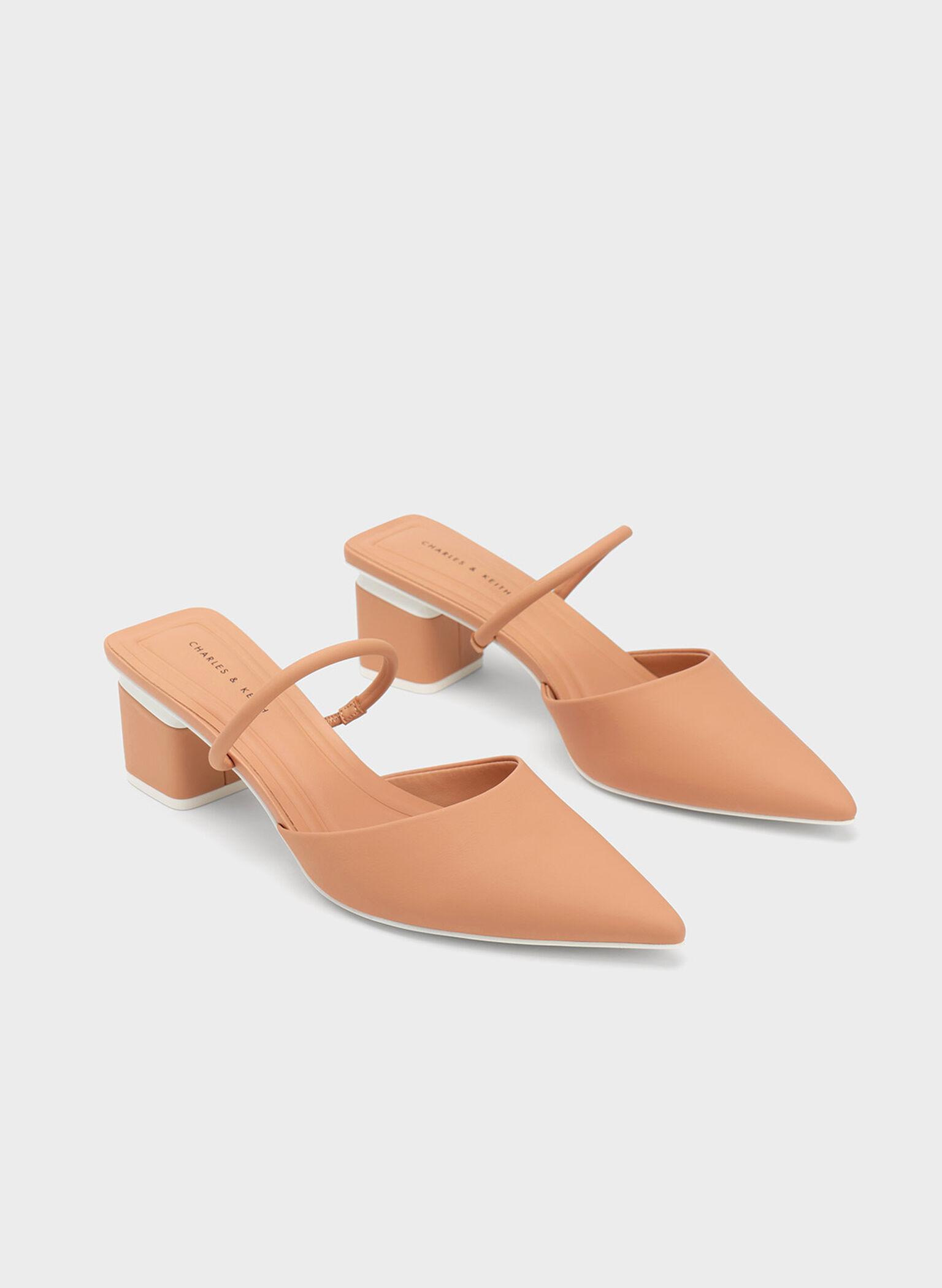 Block Heel Mules, Camel, hi-res