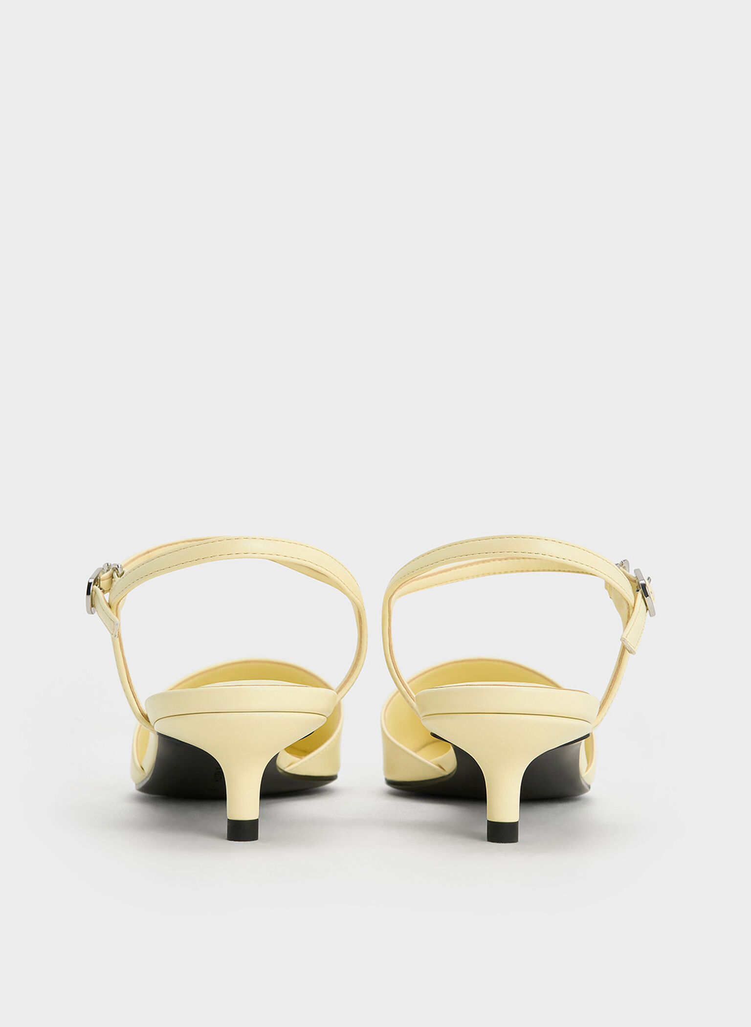 Zapatos de tacón kitten adornados con perlas, Amarillo mantequilla, hi-res