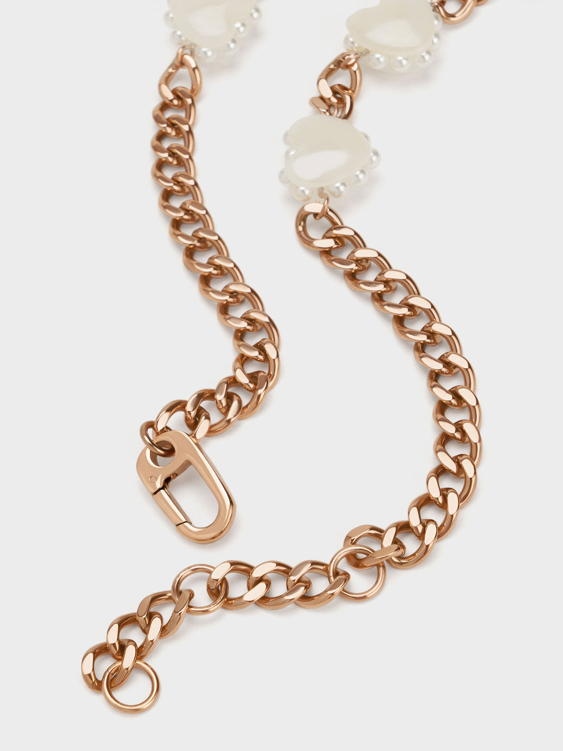 Gold Heart Motif Choker Necklace CHARLES KEITH SG