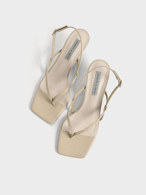 Slingback Thong Sandals, Sand, hi-res