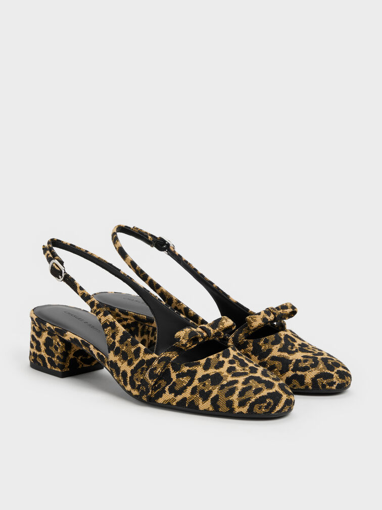 Kaleen Leopard-Print Slingback Pumps, Animal Print Natural, hi-res