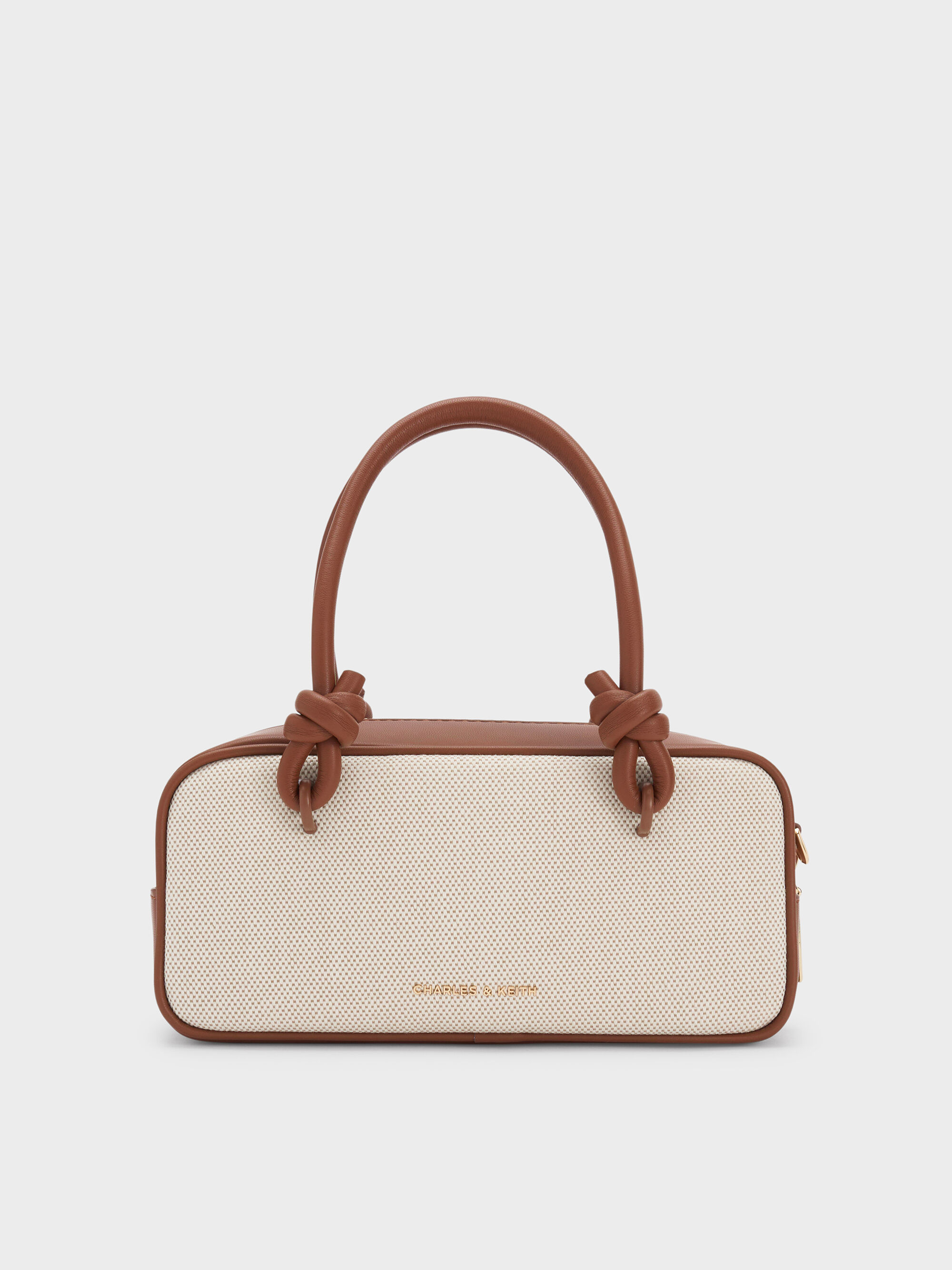 Taupe Canvas Sammie Canvas Knotted-Handle Elongated Bag - Taupe