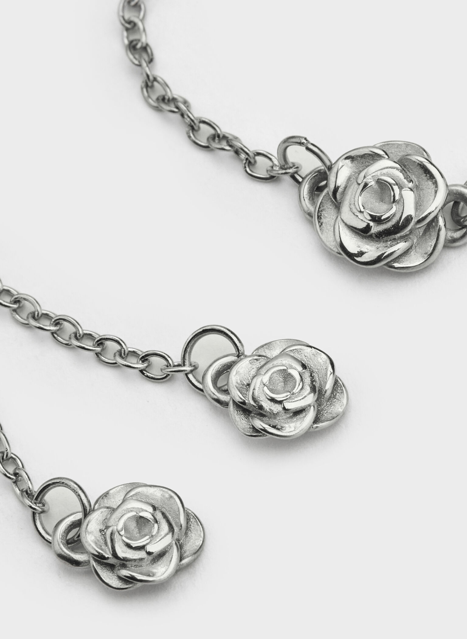 Rosalind Flower-Motif Bracelet, Brushed Silver, hi-res