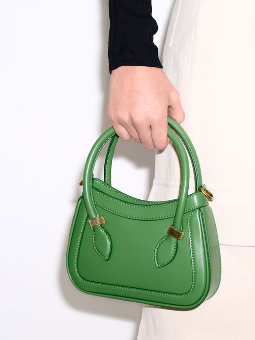 Bonnie Curved Tote Bag, Green, hi-res