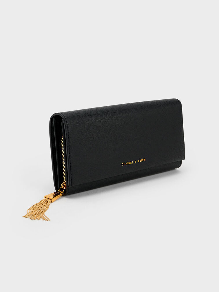 Charles & Keith Black Classic Long Wallet (CK 6-10700732)