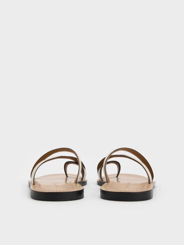 Crossover Toe-Ring Sandals, Chalk, hi-res