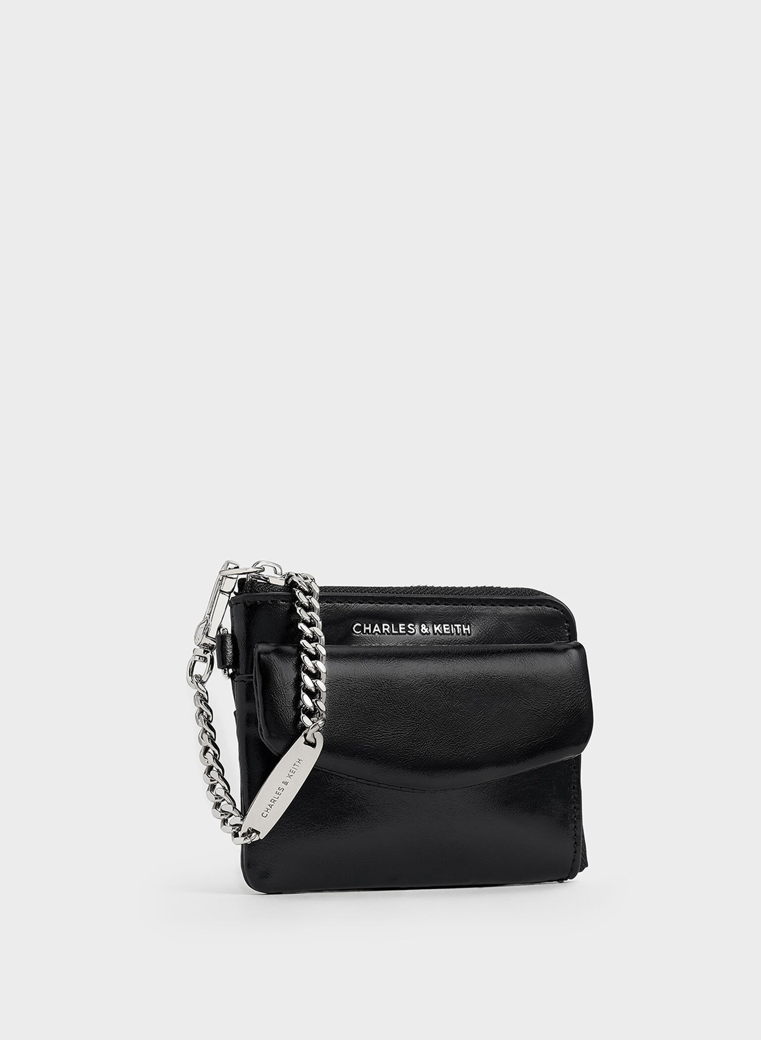 Rachel Front-Pocket Zip-Around Card Holder, Noir, hi-res