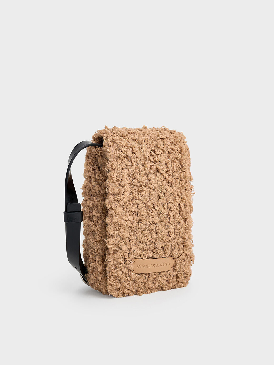 Charles Keith Women s Furry Mini Bag Natural Shoulder Bags
