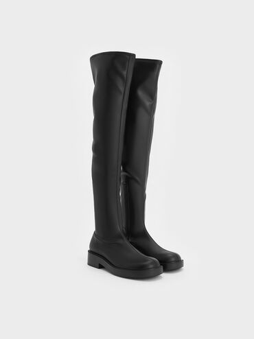 Jett Thigh-High Boots, Black, hi-res