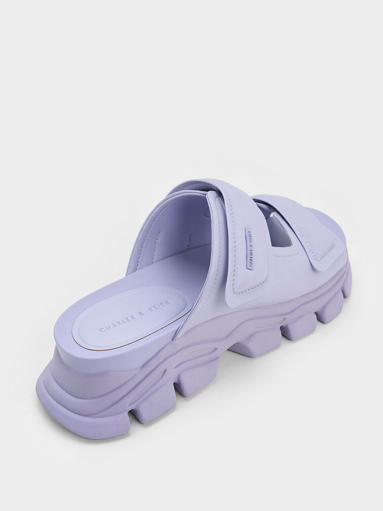 Dash Double Strap Slides, Lilac, hi-res