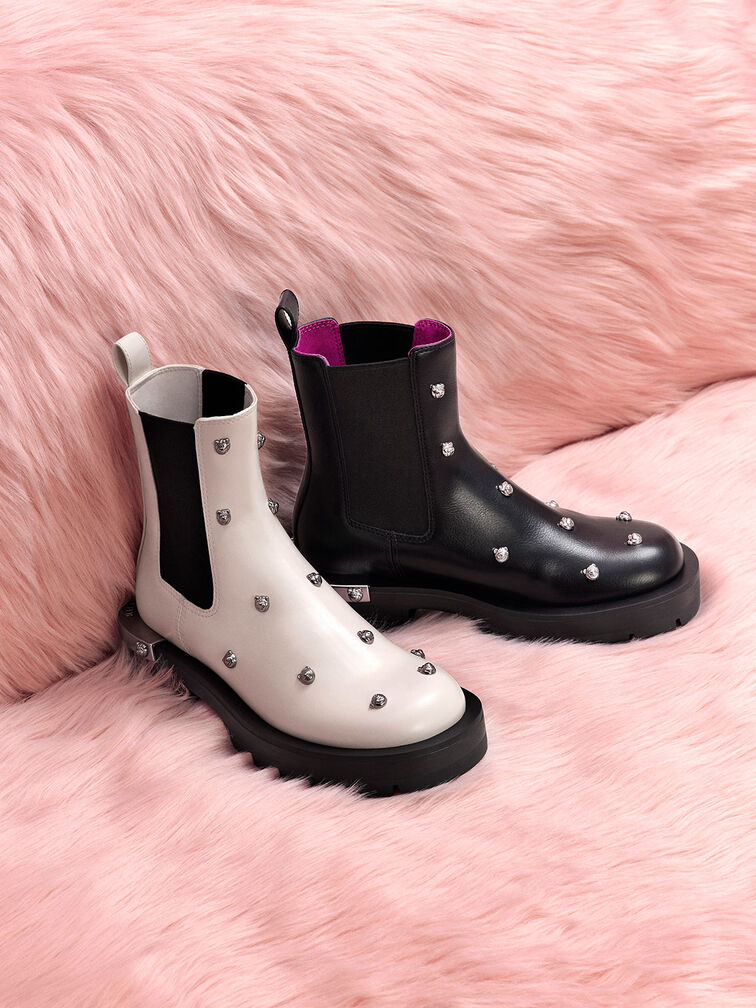 Lotso Studded Chelsea Boots, Chalk, hi-res