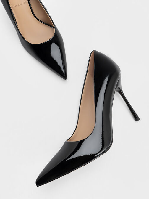 Kyra Patent Leather Pumps, Black Patent, hi-res