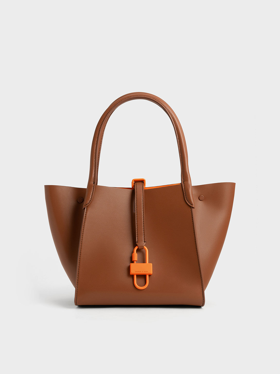 Balta Belted Tote Bag, Brown, hi-res