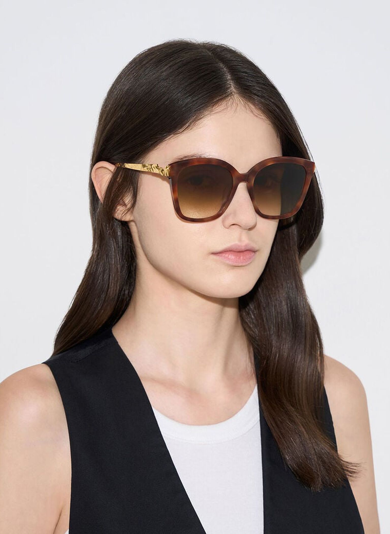 Oversized Square Acetate Sunglasses, T. Shell, hi-res