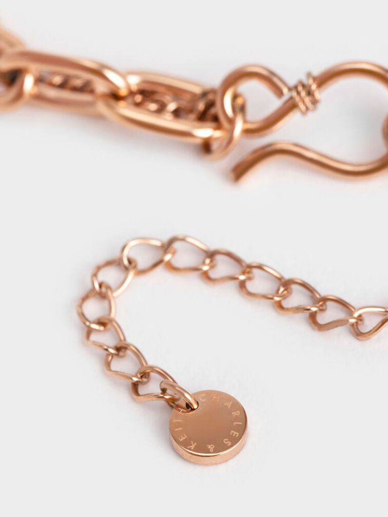Double Chain Necklace, Rose Gold, hi-res