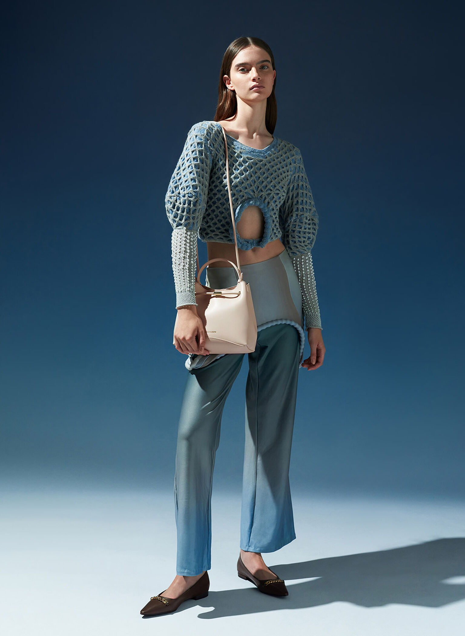 Bolso bombonera geométrico Sybill, Oat, hi-res