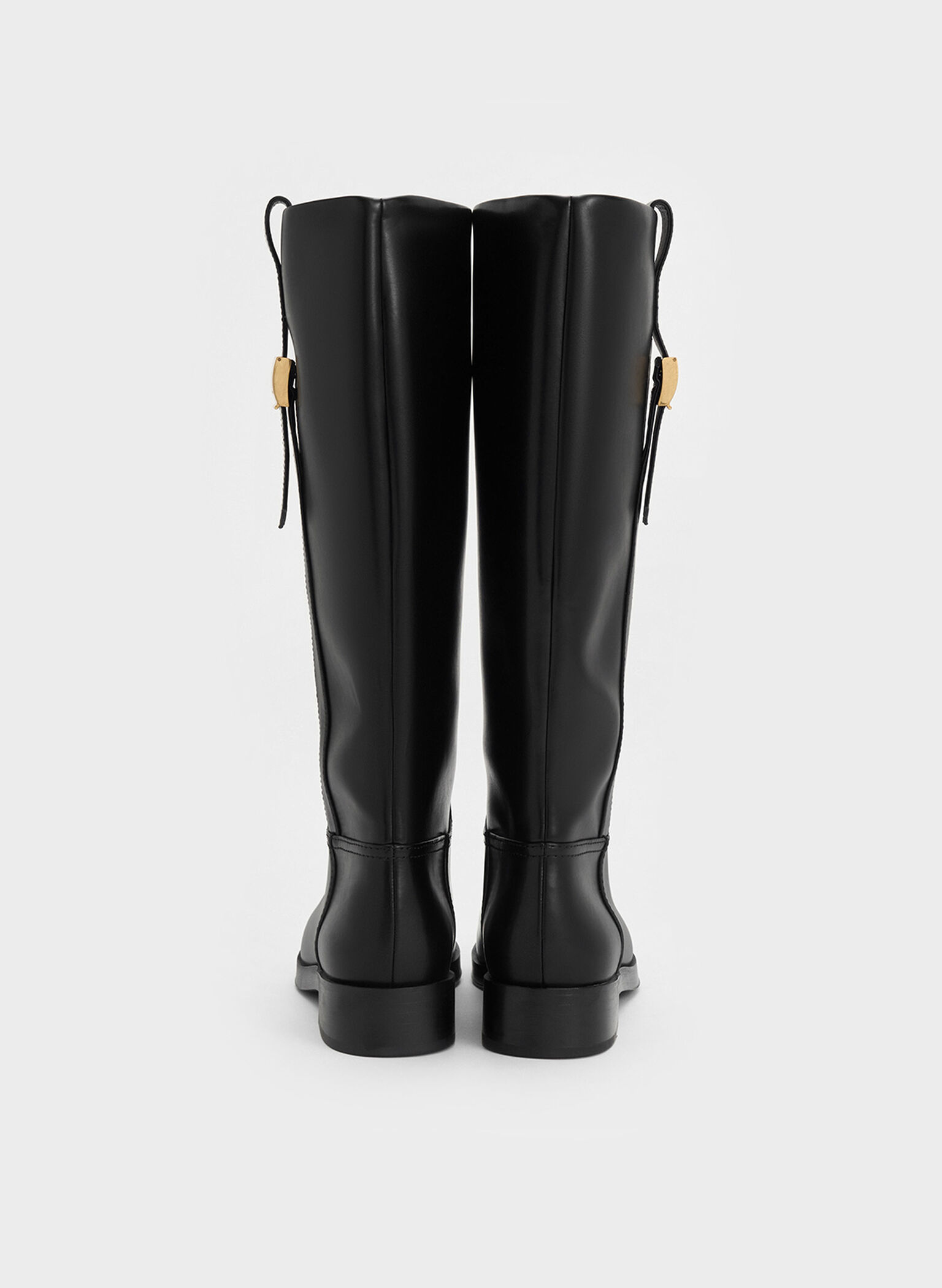 Yvette Metallic-Accent Knee-High Boots, Black, hi-res