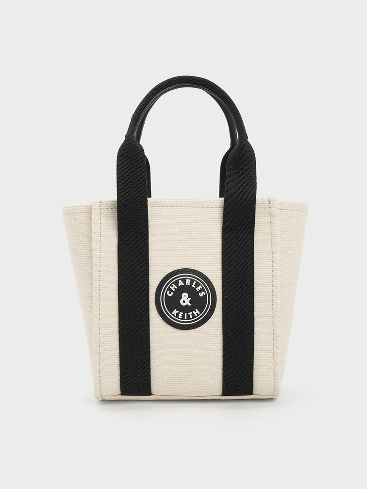 Mini Kay Canvas Contrast-Trim Tote Bag, Multi, hi-res