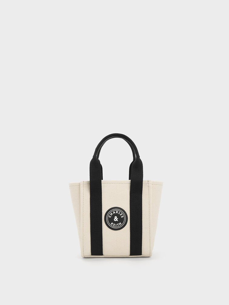 Mini Kay Canvas Contrast-Trim Tote Bag, Multi, hi-res