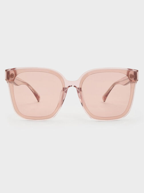 Gabine Oversized Butterfly Sunglasses, Pink, hi-res