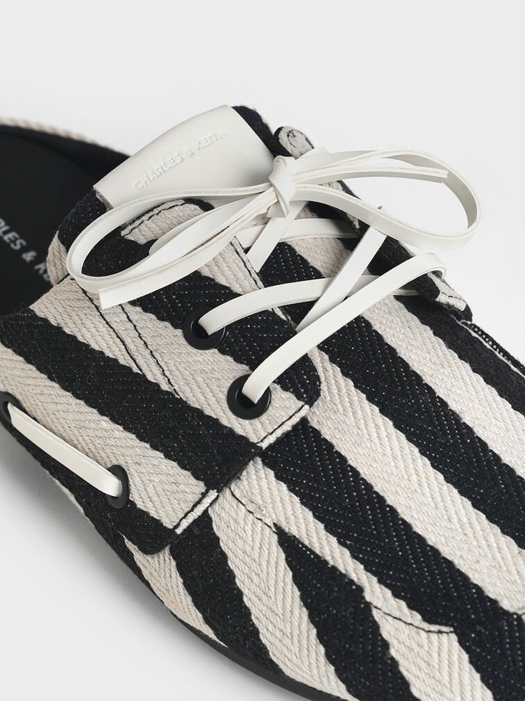 Striped Slip-On Boat Shoes, Multi, hi-res
