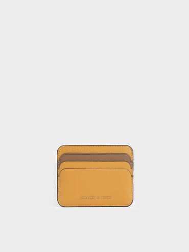 Two-Tone Multi-Slot Card Holder, Yellow, hi-res