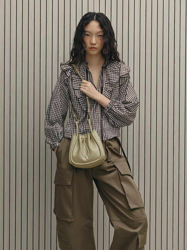 Lyla Tubular Bucket Bag, Pale Olive, hi-res