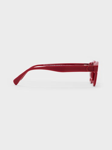 Girls' Gabine Sunglasses, Red, hi-res