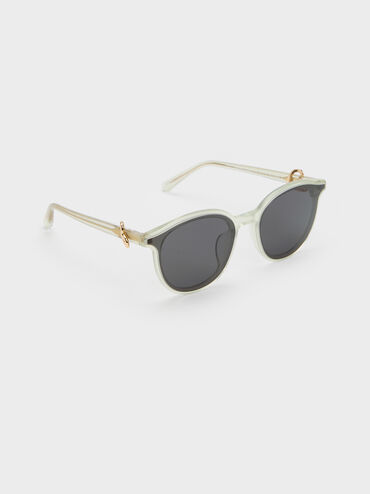 Ciara 愛心太陽眼鏡, 薄荷綠, hi-res