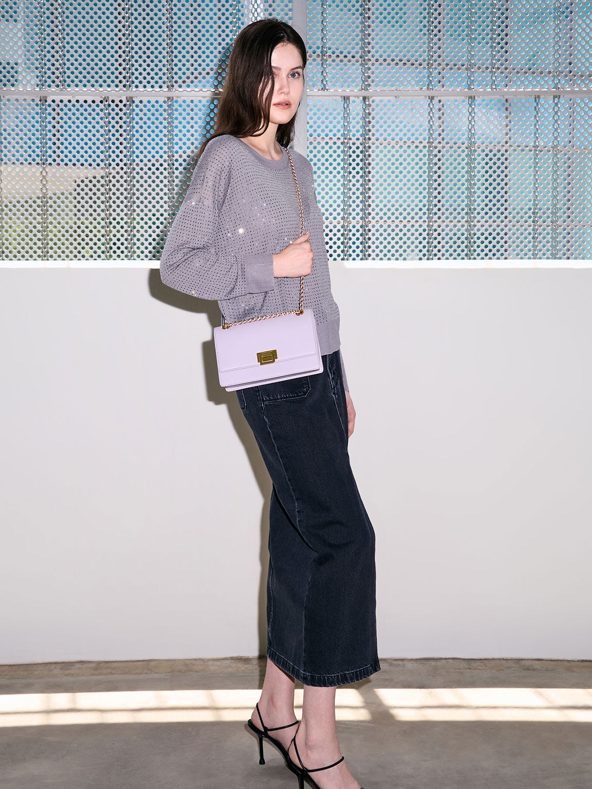 Charles and keith lilac bag discount