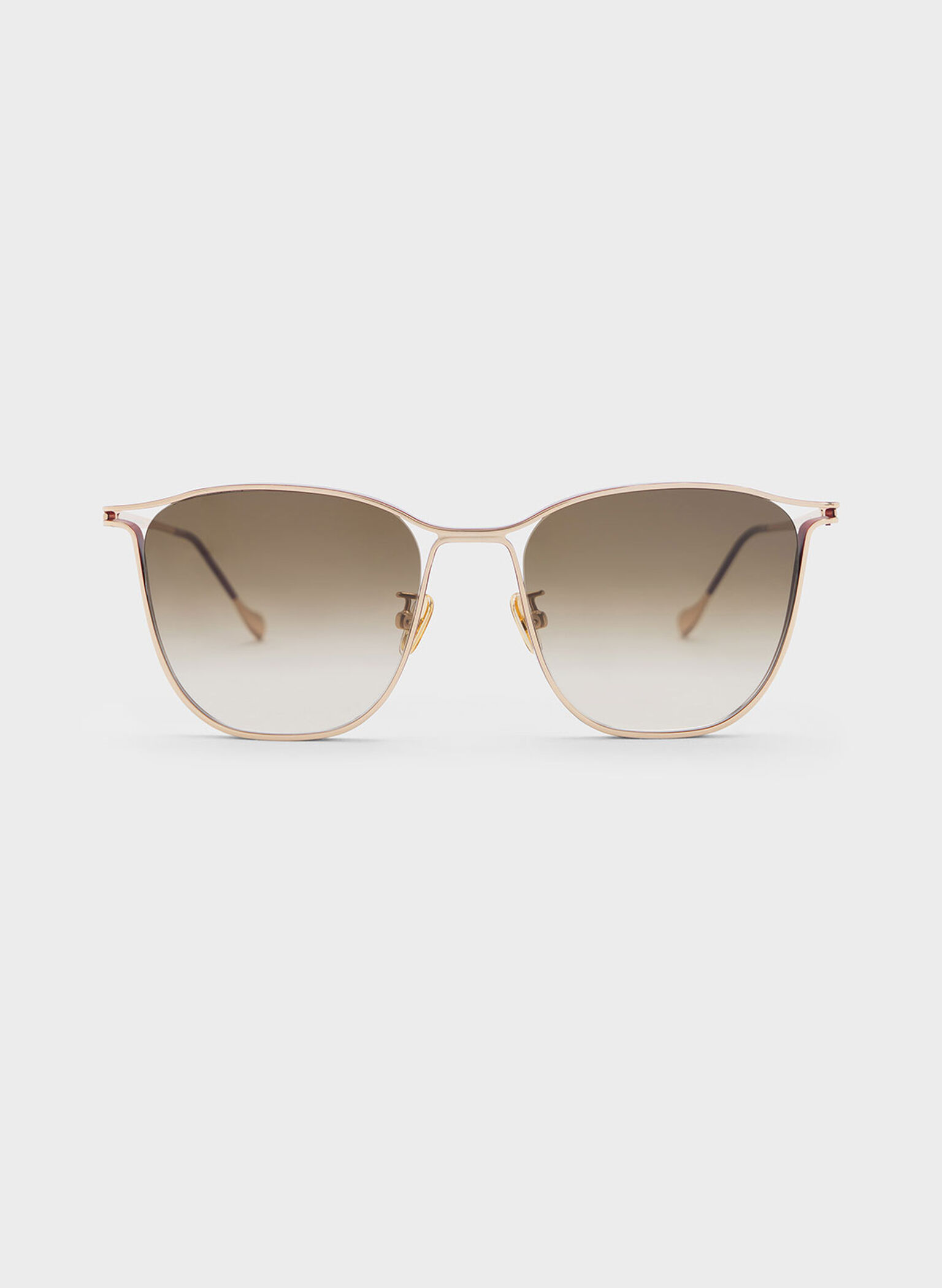 Wire Frame Butterfly Sunglasses, Burgundy, hi-res