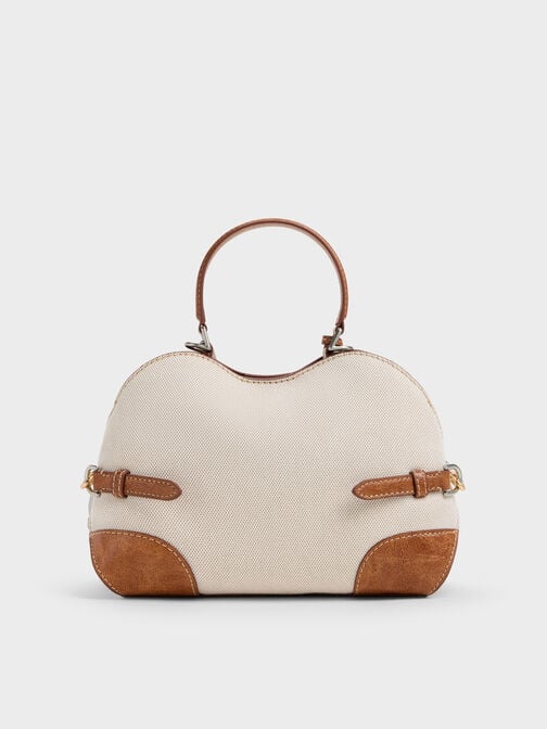 Delfina Canvas Chain Side-Belt Tote Bag, Multi, hi-res