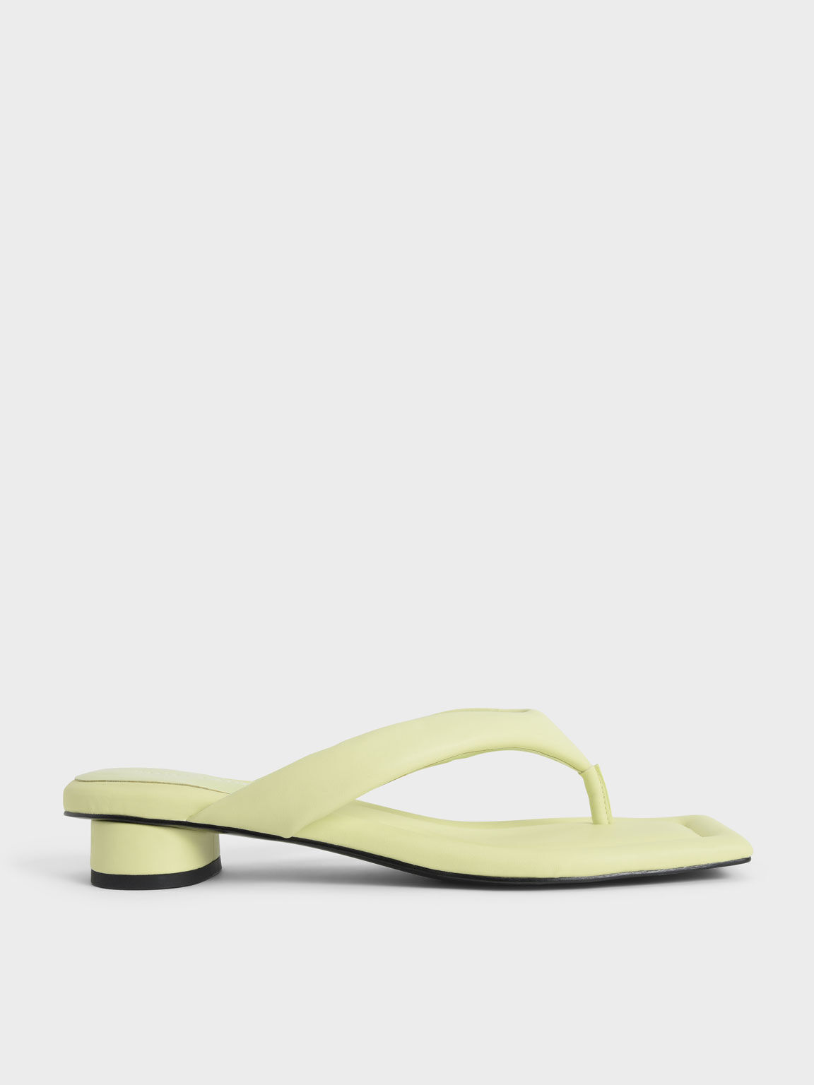 Padded Thong Sandals, Yellow, hi-res