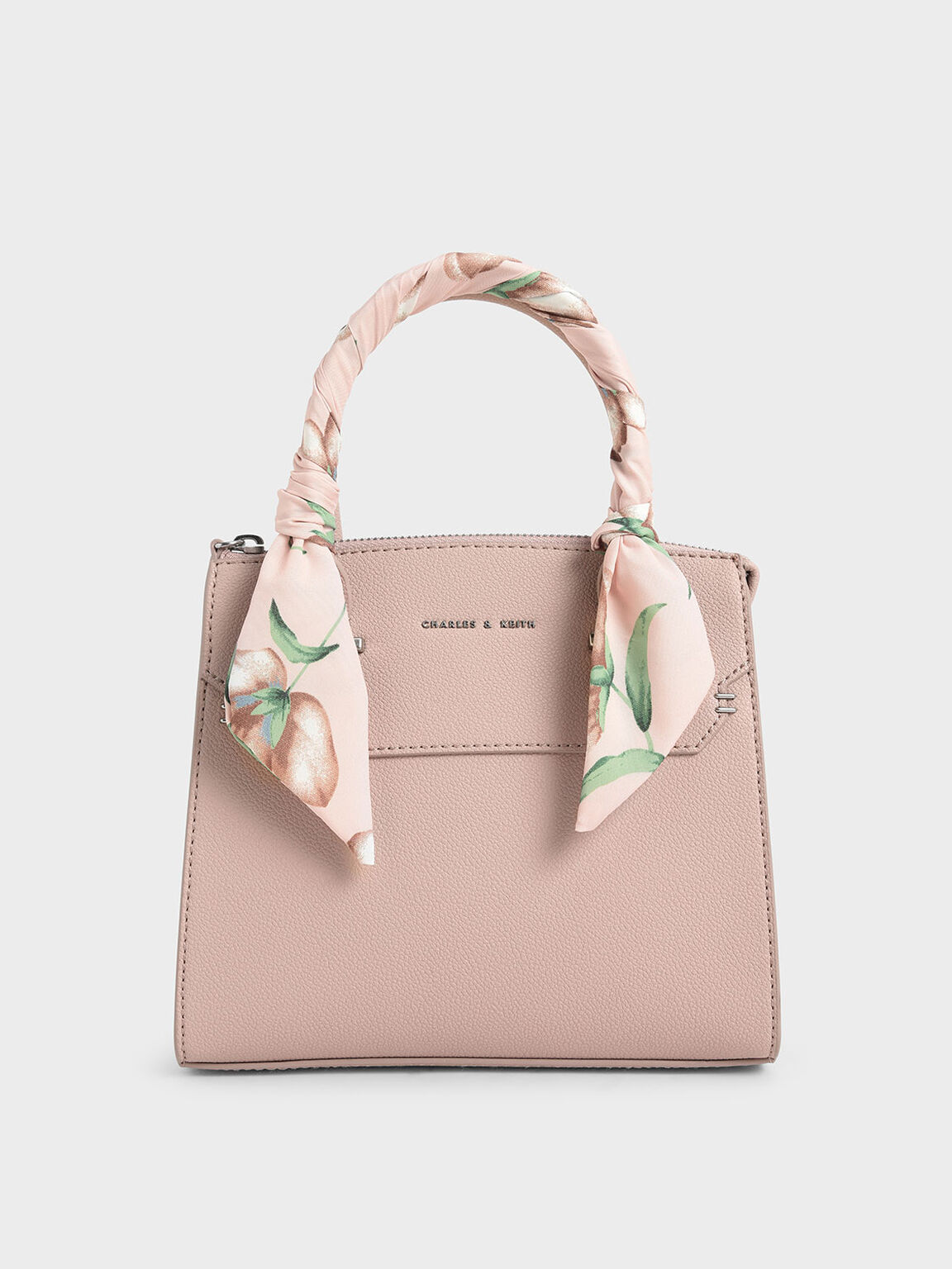 Pink Scarf Wrapped Top Handle Bag Charles Keith Sg