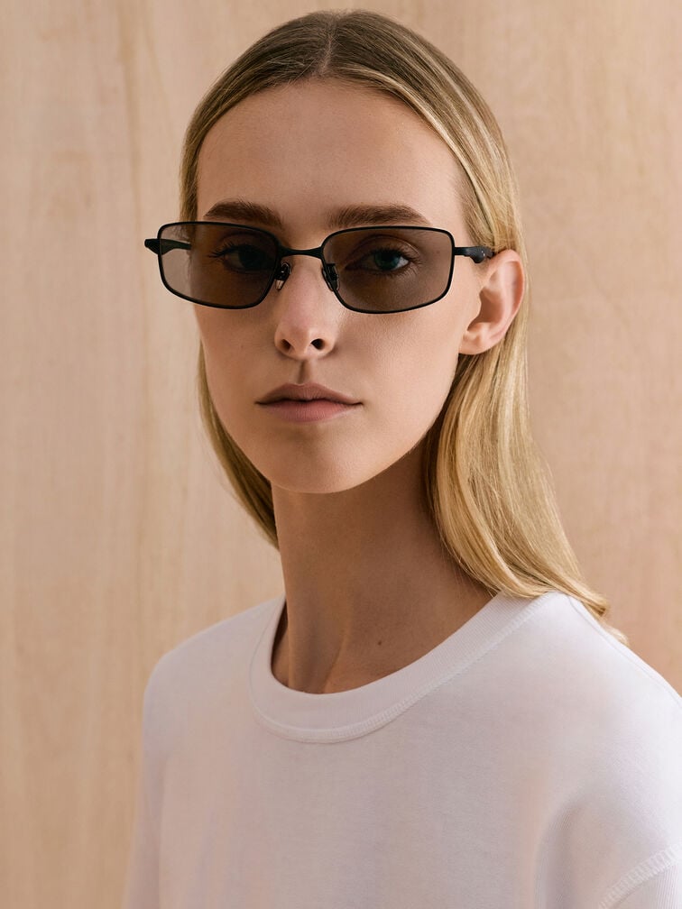 Celestia 膠框太陽眼鏡, 黑銀, hi-res