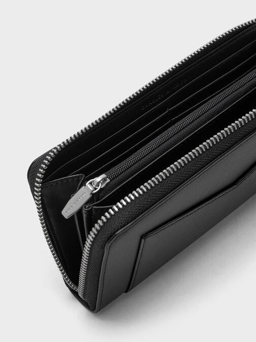 Gaia Zip-Around Wallet, Noir, hi-res