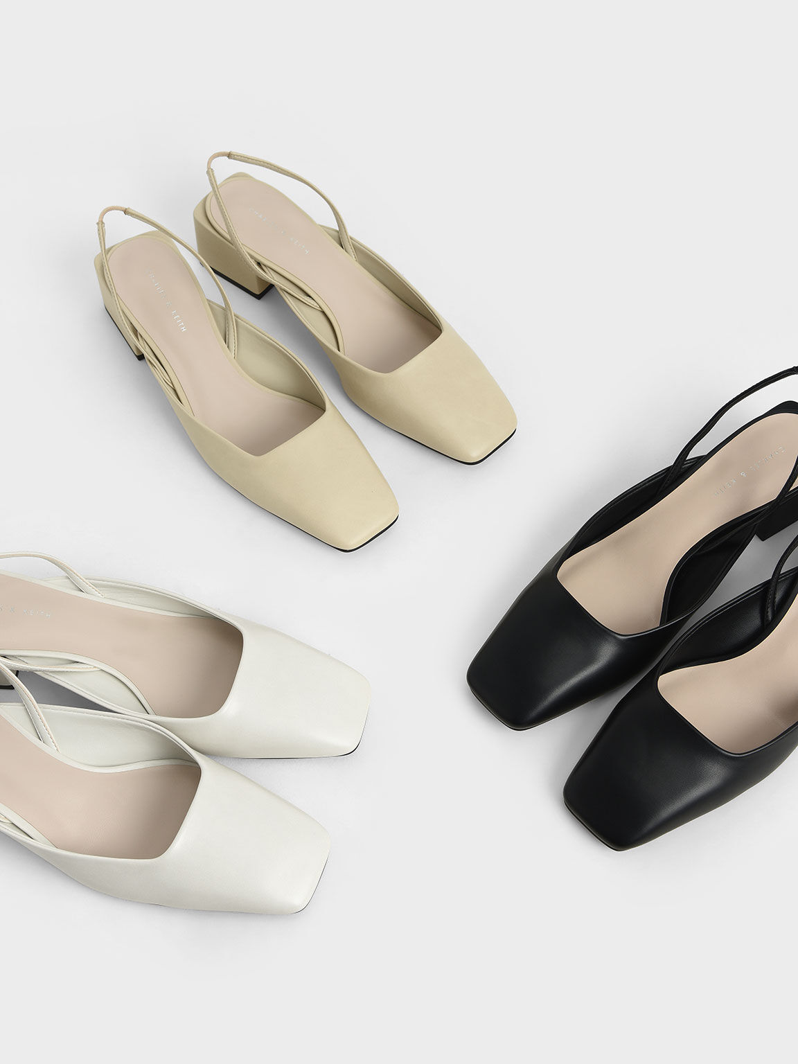 Square toe slingback shoes store