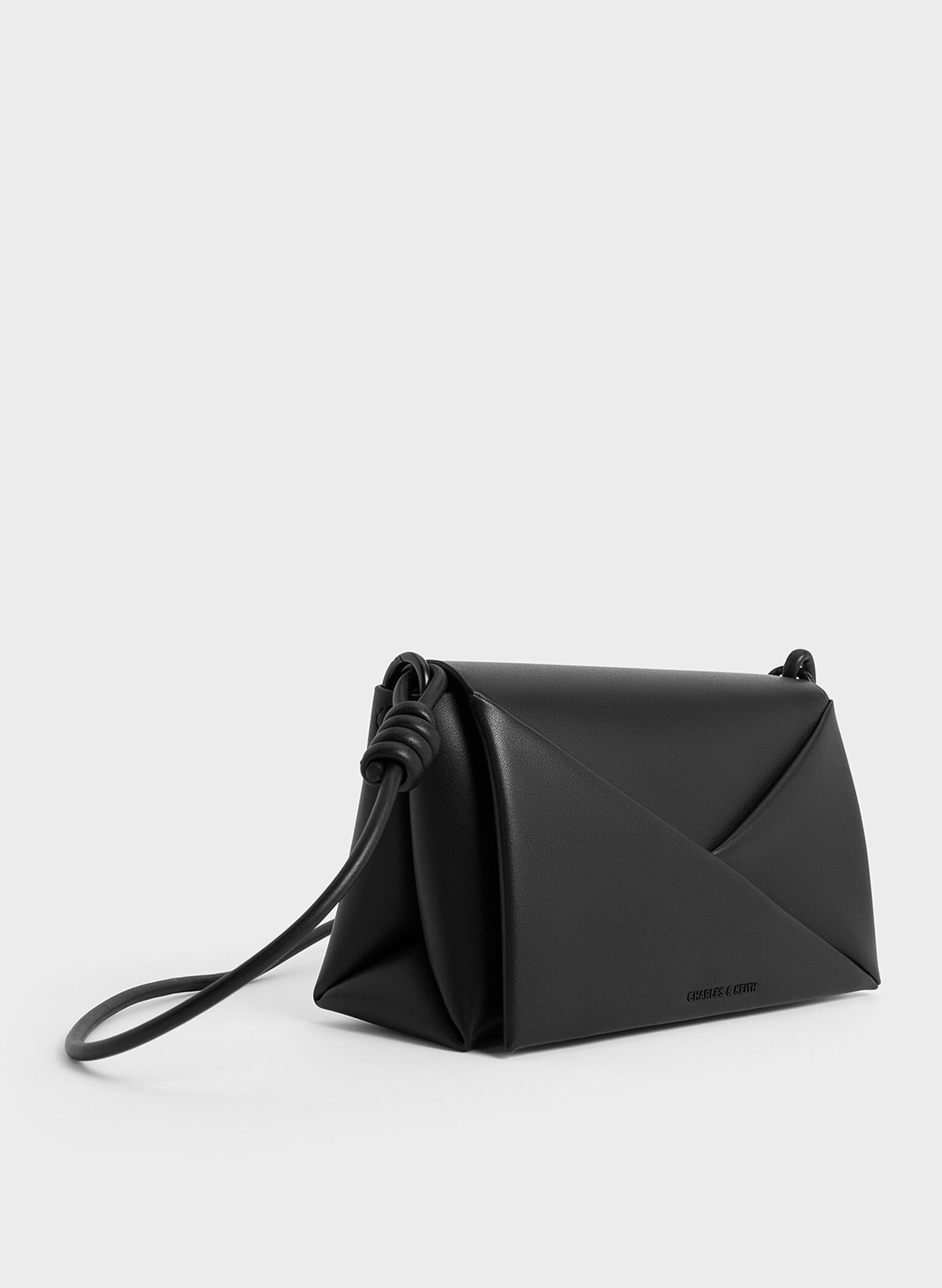Midori Geometric Shoulder Bag, Jet Black, hi-res