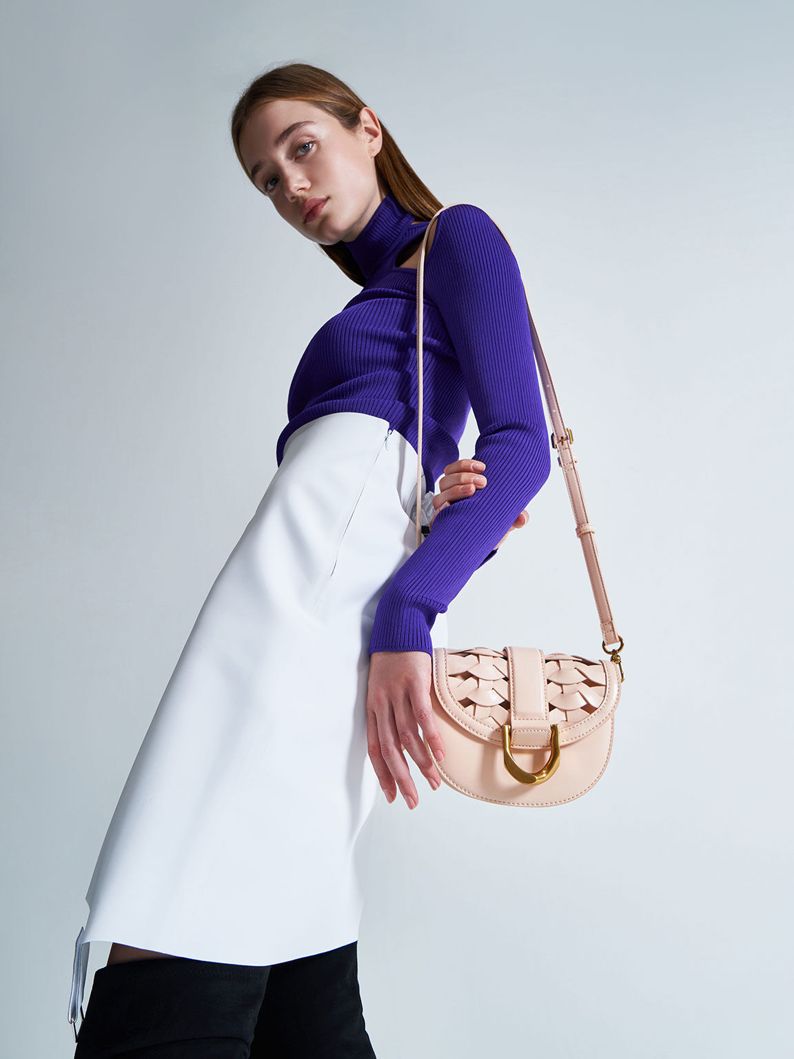 Cary small leather cheap saddle bag
