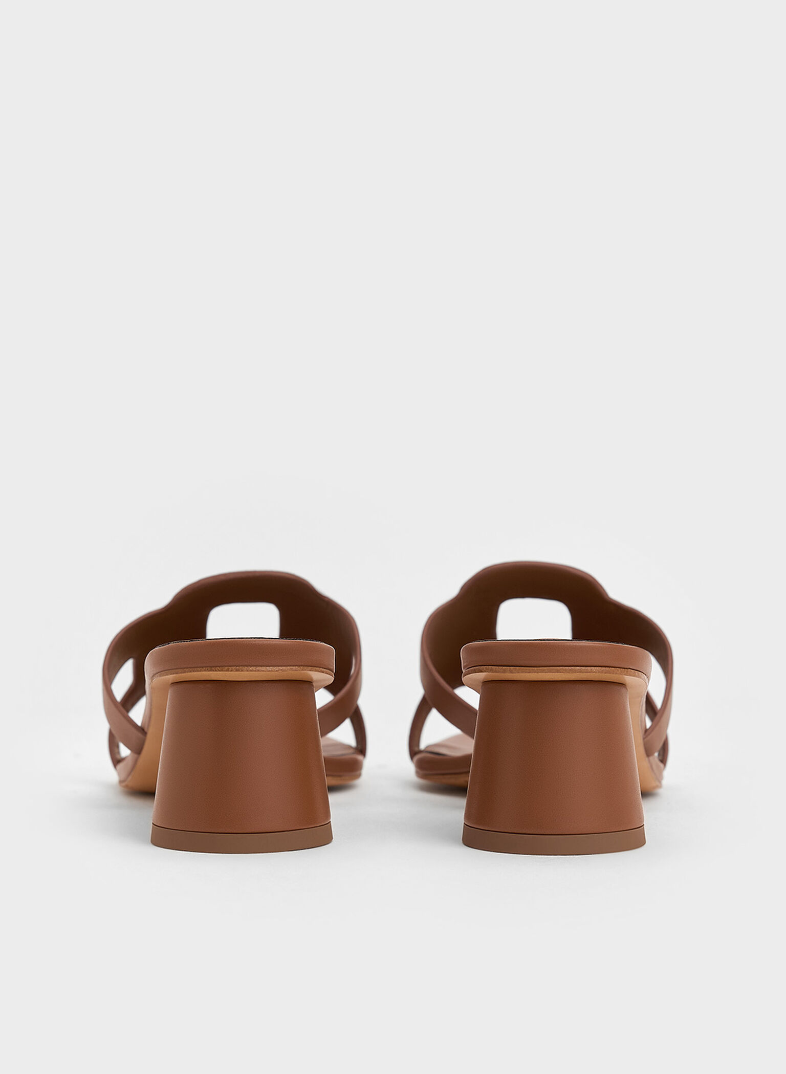 Easley Cut-Out Heeled Sandals, Caramel, hi-res