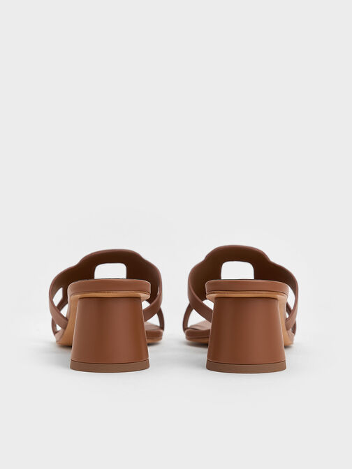 Easley Cut-Out Heeled Sandals, Caramel, hi-res