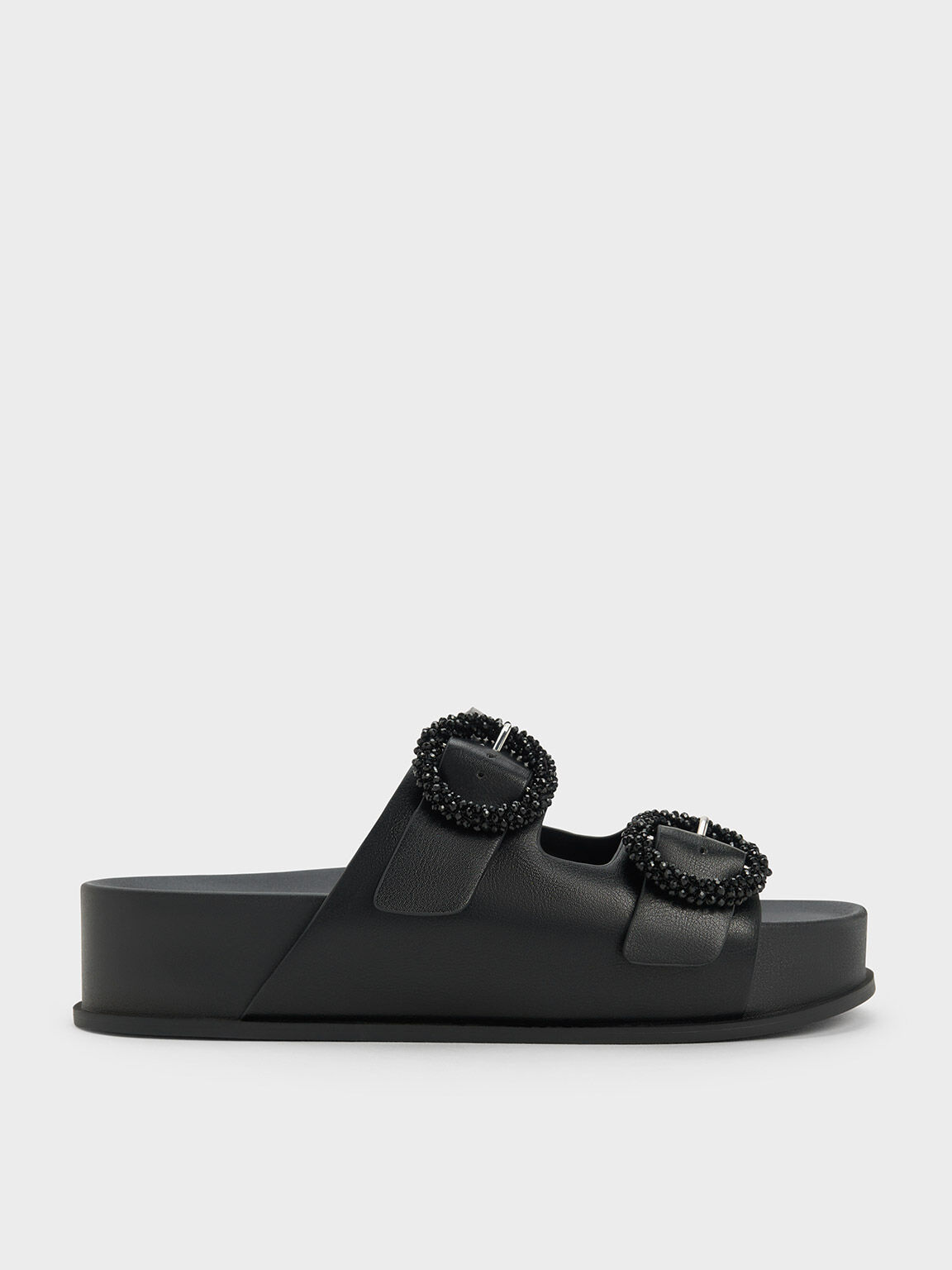 Chunky black sliders best sale