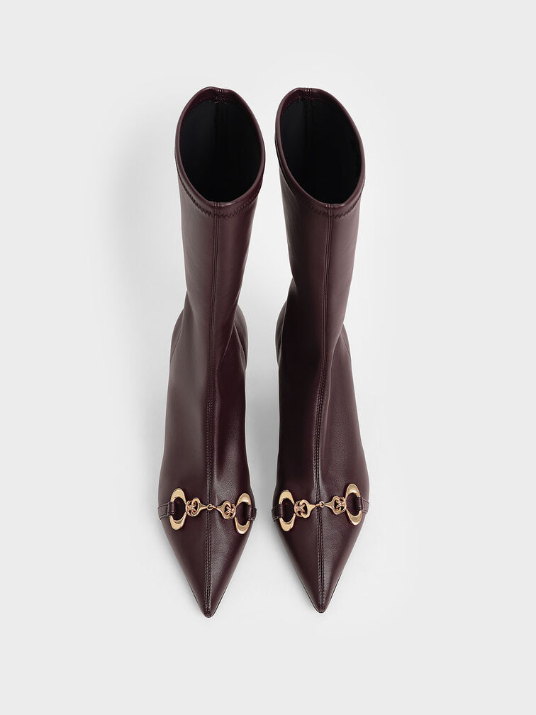 Elery Slip-On Ankle Boots, Dark Brown, hi-res