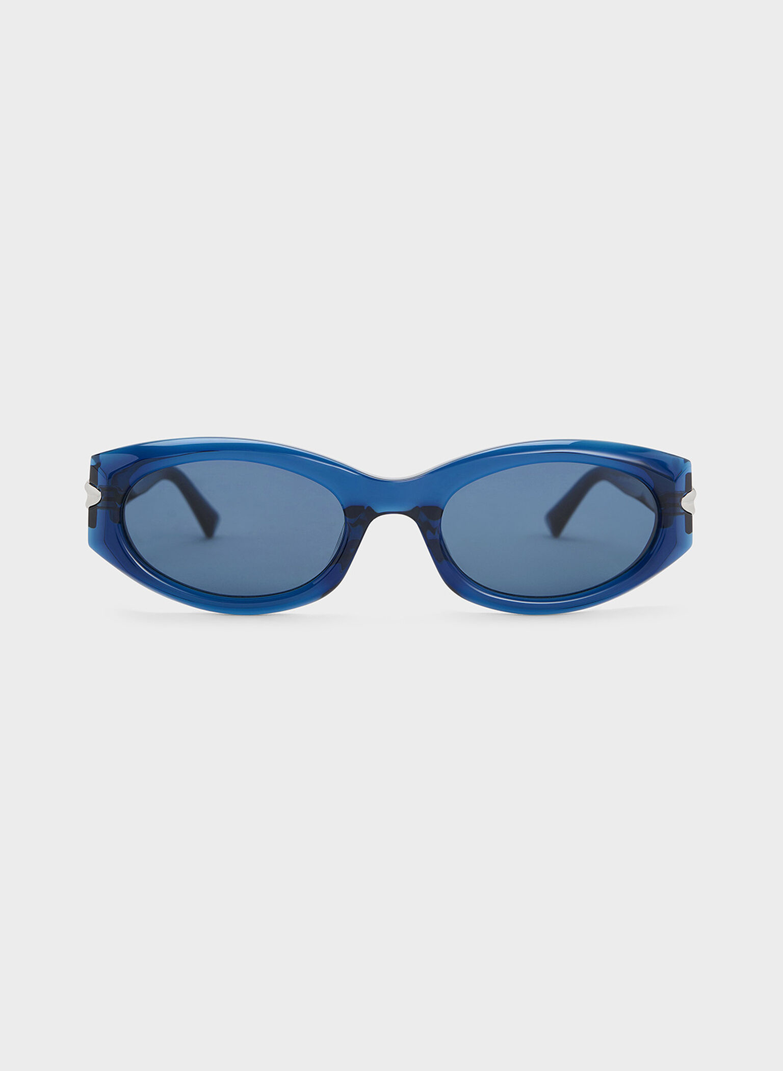 Edie Oval Sunglasses, Blue, hi-res