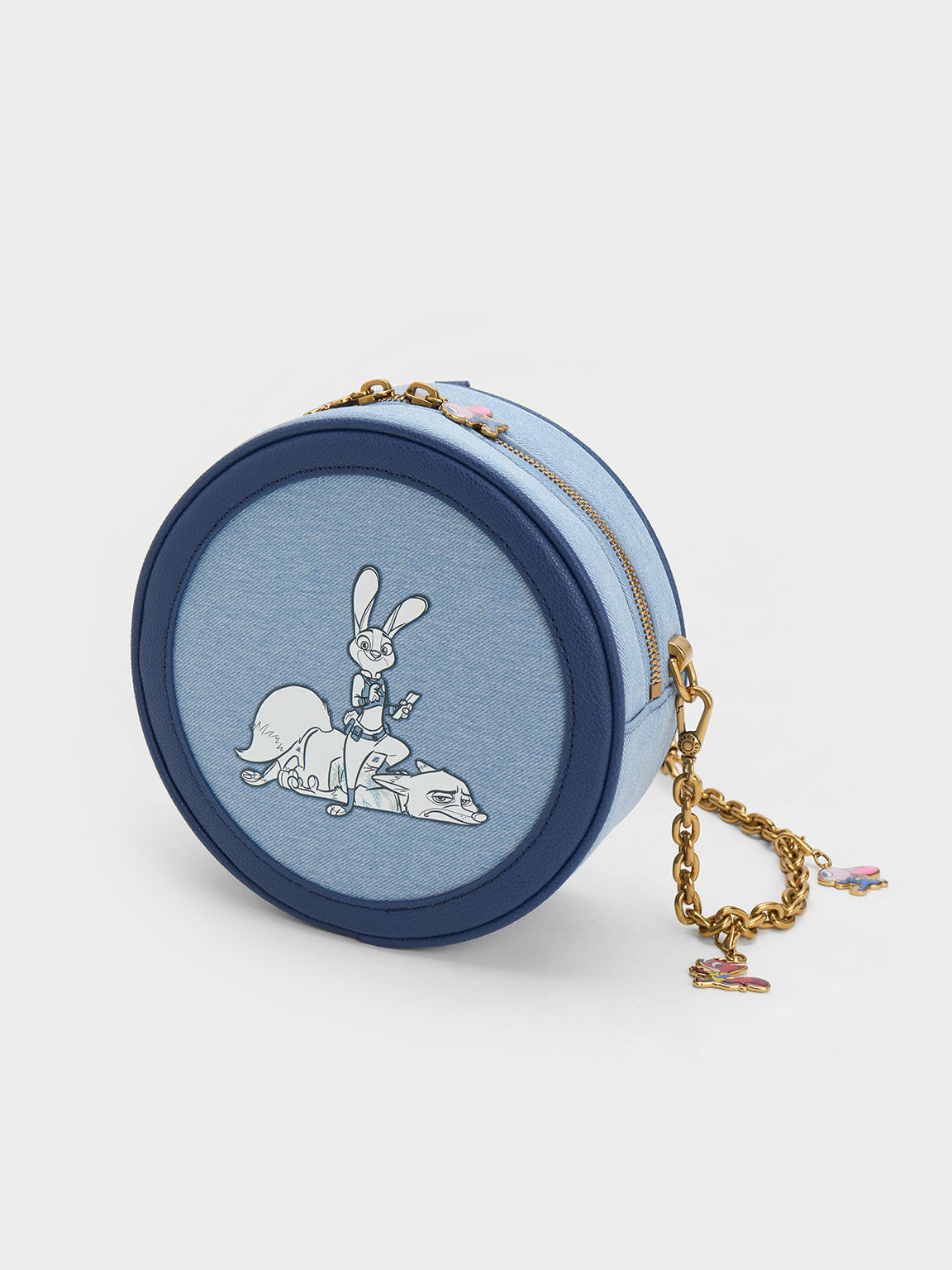 Judy Hopps Denim Round Backpack, Denim Blue, hi-res