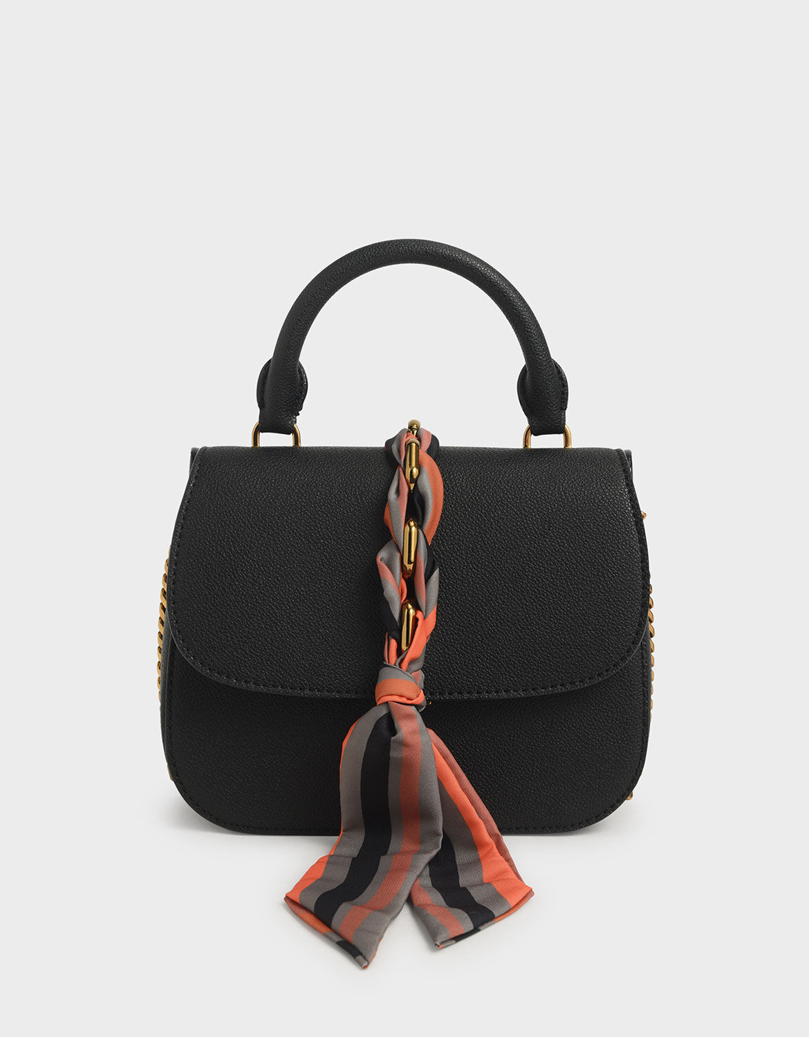 black flap bag
