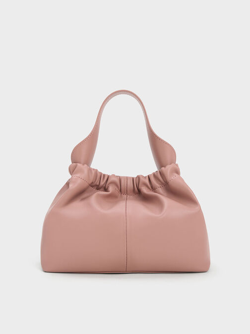 Ally Ruched Slouchy Bag, Mauve, hi-res