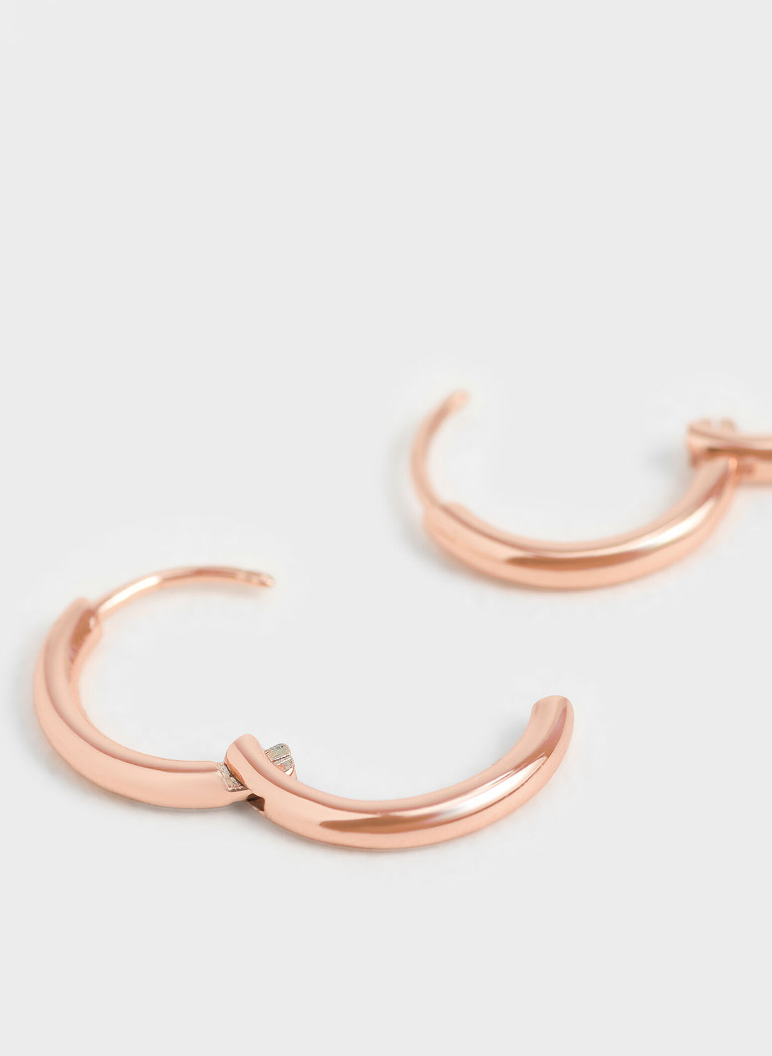 Hoop Earrings, Rose Gold, hi-res