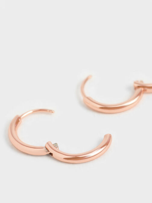 Hoop Earrings, Rose Gold, hi-res